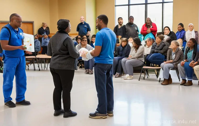 이태원 압사 사고 - Inside a state-of-the-art event control center, a diverse team of event safety personnel and technic...